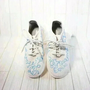 Allbirds white w/blue swirl size W9 sneakers 1119 rm1